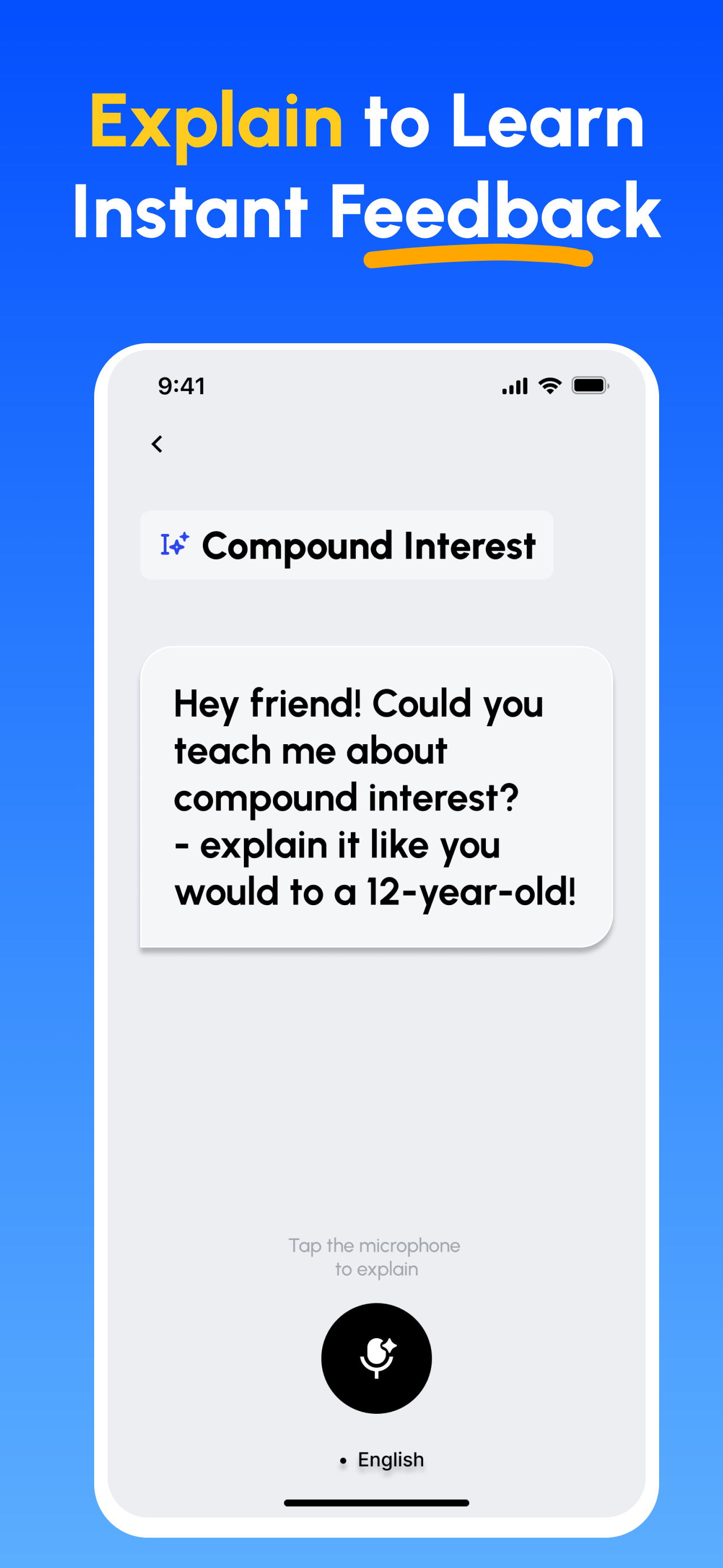 AI feedback screenshot